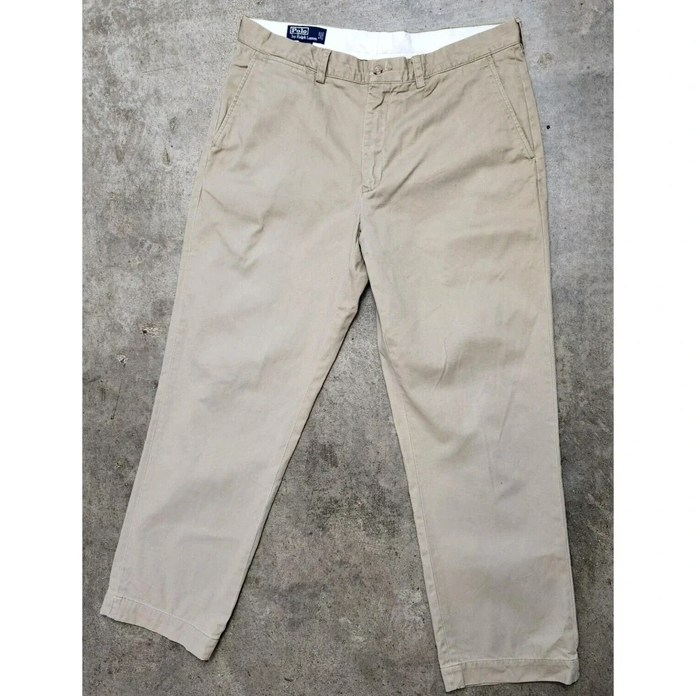 Polo Ralph Lauren Preston Pants Men's 36x32 Beige Straight Leg Chinos
